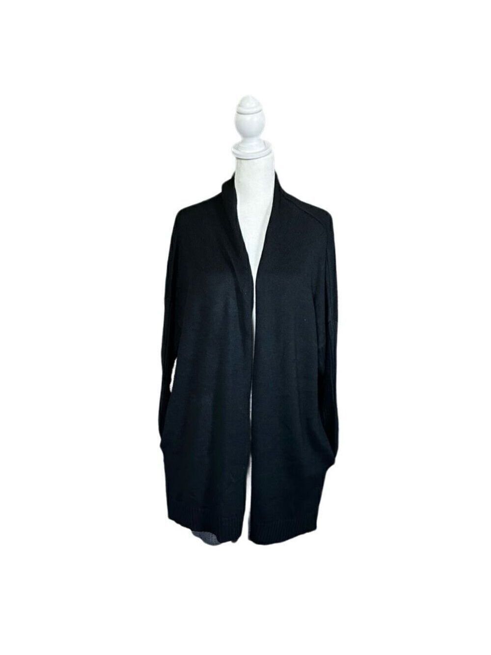 Skinnygirl Sundazed Open Front Ribbed Long Sleeve Cardigan Sweater Medium